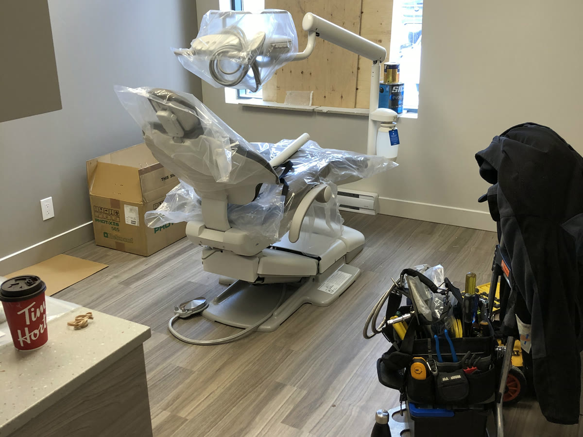 Clinique dentaire, pendant le nettoyage